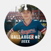 Ihr sportliches Foto | Personalisierte Verzierung Ornament Aus Metall (Rückseite)