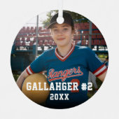 Ihr sportliches Foto | Personalisierte Verzierung Ornament Aus Metall (Vorderseite)