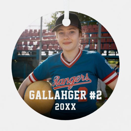 Ihr sportliches Foto | Personalisierte Verzierung Ornament Aus Metall (Vorderseite)