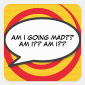 Ihr Sprechpult für Nachrichten Quadratischer Aufkleber (Vorderseite)