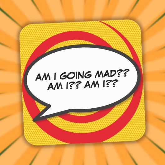 Ihr Sprechpult für Nachrichten Quadratischer Aufkleber