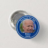 Ihr Staat für Joe - Joe Biden 2020 Vermont Button (Vorne & Hinten)