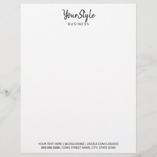 Ihr Stilgeschäft (Texttyp) Briefbogen (Vorderseite)