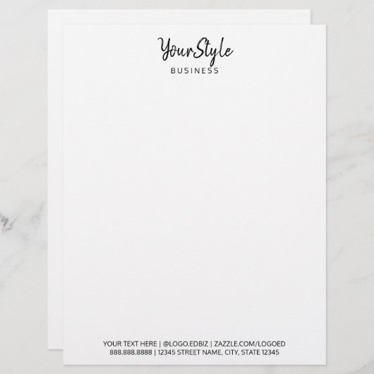 Ihr Stilgeschäft (Texttyp) Briefbogen (Vorne/Hinten)