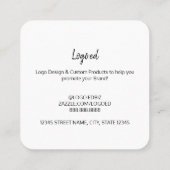 Ihr Stilkreis (Bildtyp) Quadratische Visitenkarte (Rückseite)