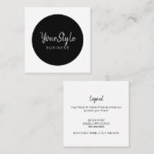 Ihr Stilkreis (Bildtyp) Quadratische Visitenkarte (Vorne/Hinten)