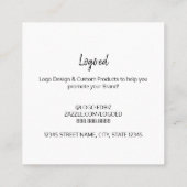 Ihr Stilkreis (Bildtyp) Quadratische Visitenkarte (Rückseite)