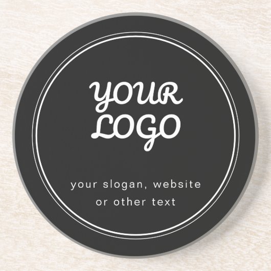 Ihr stilvolles Schwarz-Weiß-Design Getränkeuntersetzer (Vorne)