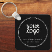 Ihr stilvolles Schwarz-Weiß-Design Schlüsselanhänger (Vorderseite)