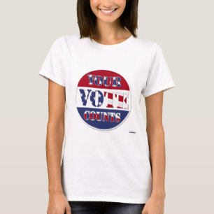 IHR STIMMEN ZÄHLT! Rund mit US-Flagge T-Shirt