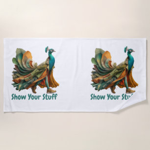 Ihr Stuhl anzeigen — Shirt mit Motivierend Anweisu Strandtuch