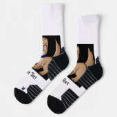 Ihr stylisches Welpenbild drucken Athletische Crew Socken (Links)