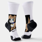 Ihr stylisches Welpenbild drucken Athletische Crew Socken (Gewinkelt)