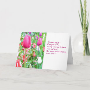 Ihr Support macht alles ein bisschen einfacher... Dankeskarte