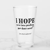 Ihr Tanzschuh - Vorschlag für einen lustigen Trauz Glas (Vorderseite)