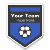 Ihr Teamname Fußball Aufkleber (Vorderseite)