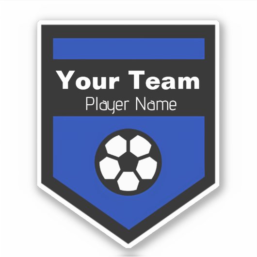 Ihr Teamname Fußball Aufkleber (Vorderseite)