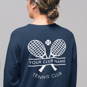 Ihr Tennis Club Name Team Logo Navy Blue Custom Sweatshirt