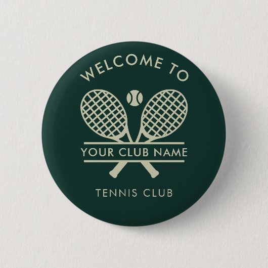 Ihr Tennis Club Name Team Spieler und Fans Button (Vorderseite)
