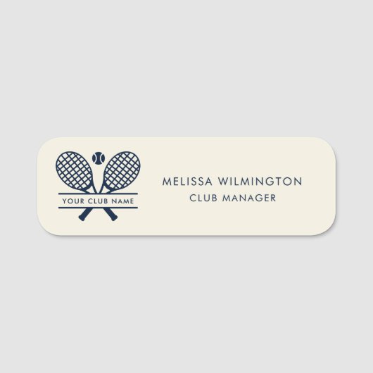 Ihr Tennis-Manager im Club Namensschild (Vorderseite)
