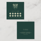 Ihr Tennisklub Name Elegante Mitglieder Treuekarte (Vorne/Hinten)