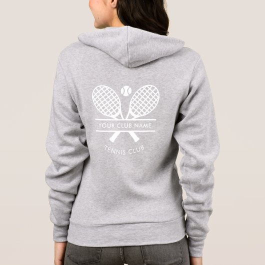 Ihr Tennisklub Name Team Swag Rackets Motif Hoodie (Rückseite)