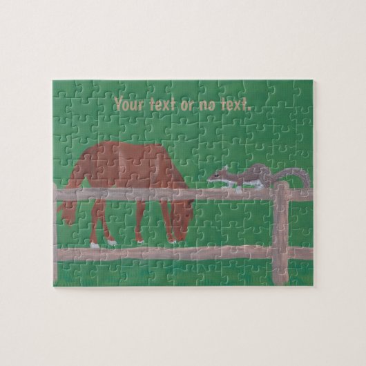 Ihr Texpferd, Eichhörnchenweide und Rätsel Puzzle (Horizontal)