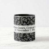 Ihr Text: 100. Geburtstag Zahlenmuster Gold Tasse (Zentrum)