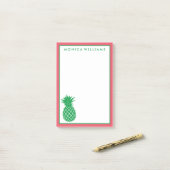 Ihr Text | Ananas Post-it Klebezettel (Auf Schreibtisch)