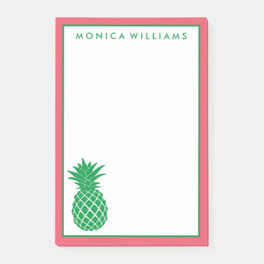 Ihr Text | Ananas Post-it Klebezettel (Vorderseite)