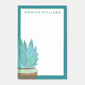 Ihr Text | Aquarellkaktus Post-it Klebezettel (Vorderseite)