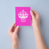 Ihr Text auf Behalten Kronenkrone ist kalt. Flyer (Gruppe)
