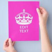 Ihr Text auf Behalten Kronenkrone ist kalt. Flyer (Hand)