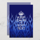 Ihr Text auf Behalten Ruhe auf blauen Racing-Flamm (Vorne/Hinten)
