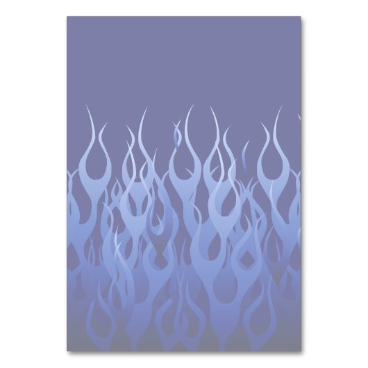 Ihr Text auf Behalten Ruhe auf blauen Racing-Flamm Tischnummer (Rückseite)