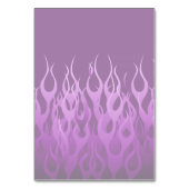 Ihr Text auf Behalten Ruhe auf Lila Racing Flames Tischnummer (Rückseite)