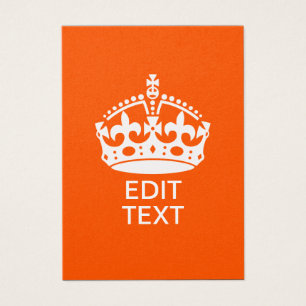 Ihr Text auf Behalten ruhiger Crown Orange