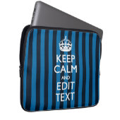Ihr Text auf Behalten Stilrichtung für ruhige blau Laptopschutzhülle (Vorne Rechts)