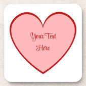 Ihr Text auf einem zweiteiligen Herz - Wählen Sie  Getränkeuntersetzer (Vorderseite)