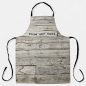 Ihr Text auf rustikalen Holzplanen - Benutzerdefin Schürze (Vorderseite)