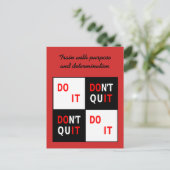 Ihr Text Beenden Sie die motivierend Postkarte nic (Stehend Vorderseite)