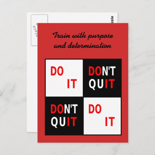 Ihr Text Beenden Sie die motivierend Postkarte nic (Vorne/Hinten)