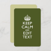 Ihr Text Behalte Beruhigung auf der öligen grünen  (Vorne/Hinten)