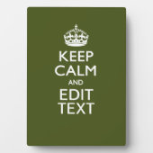 Ihr Text Behalte Beruhigung auf der öligen grünen  Fotoplatte (Vorderseite)