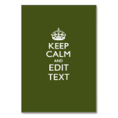 Ihr Text Behalte Beruhigung auf der öligen grünen  Tischnummer (Vorderseite)