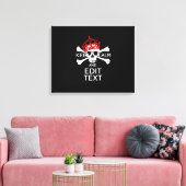 Ihr Text Behalte Ruhe rote Kronenkratzel Skull Leinwanddruck (Insitu (Wohnzimmer))