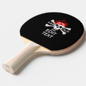Ihr Text Behalte Ruhe rote Kronenkratzel Skull Tischtennis Schläger (Vorderseite)