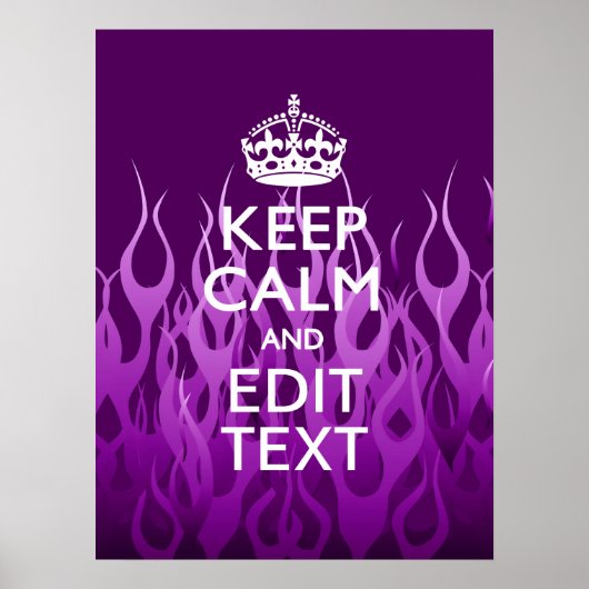 Ihr Text behalten an ruhigen lila laufenden Poster (Vorne)