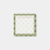 Ihr Text | Bowler Hats Brown & Green Post-it Klebezettel (Vorderseite)