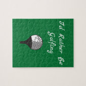 Ihr Text Country Green Burlap Solid Schlichte Farb Puzzle (Horizontal)